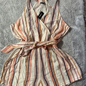 Express Multicolor Striped Romper